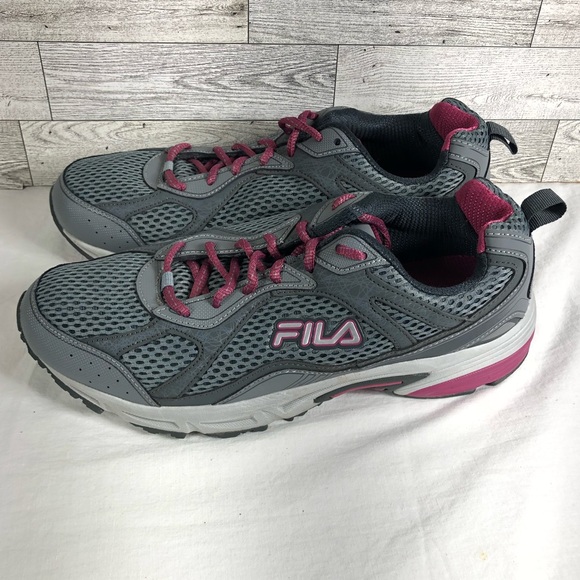 Fila Women's Windshift 15 Grey Pink Running Shoes Sneakers Size 11 Wide - Picture 3 of 7